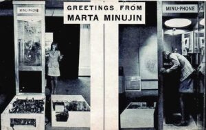 A postcard by Marta Minujín, one of the Latin American artists in New York City in the 60s and 70s.