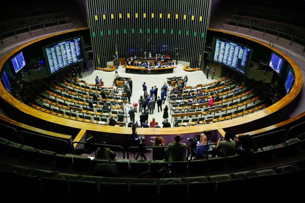 Image of Brazil's Chamber of Deputies. The rise in power of Brazil's Congress will present new obstacles to the agenda of the victor in the upcoming runoff presidential election.