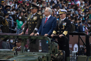 President Andrés Manuel López Obrador attends a parade marking Mexican independence amid an expansion of the military's powers.