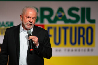 Brazil's President-elect Luiz Inácio Lula da Silva speaks during a press conference about his transition team in Brasília on Nov. 10 amid uncertainty surrounding his economic policy.