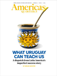 The cover of Americas Quarterly's issue on Uruguay.