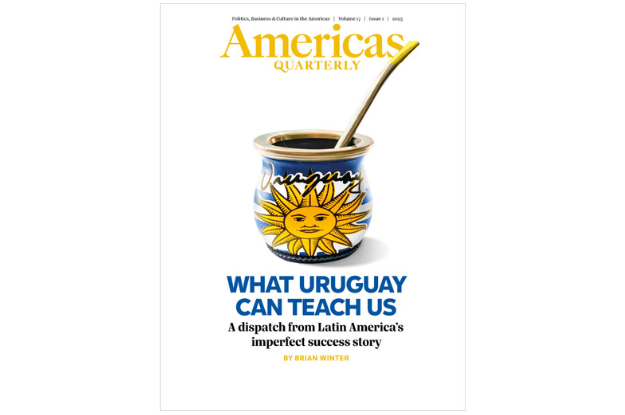 The cover of Americas Quarterly's issue on Uruguay.
