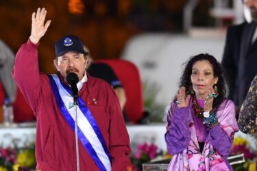 Nicaragua's President Daniel Ortega is sworn in with his wife and Vice President Rosario Murillo on Jan 10, 2022, after elections widely considered illegitimate.