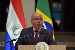 Brazil's Foreign Minister Mauro Vieira is focused on regional integration and spoke in Paraguay in March 2023.