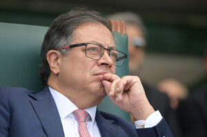 President Gustavo Petro is weathering a scandal involving wiretaps and accusations of using drug money.
