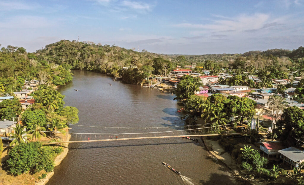 The town of Yaviza, Panama marks the start of the Darién Gap, where the Central American isthmus meets Colombia.