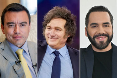 Latin America's Rightward Shift From left: Presidents Daniel Noboa (Ecuador), Javier Milei (Argentina), and Nayib Bukele (El Salvador)