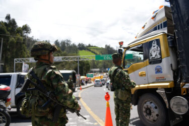 Colombia's national army guards the border Rumichaca bridge with Ecuador in January 2024. To Fight Organized Crime, Latin America Needs a Regional Security Force: Escalating violence is a cross-border crisis that demands collective action.