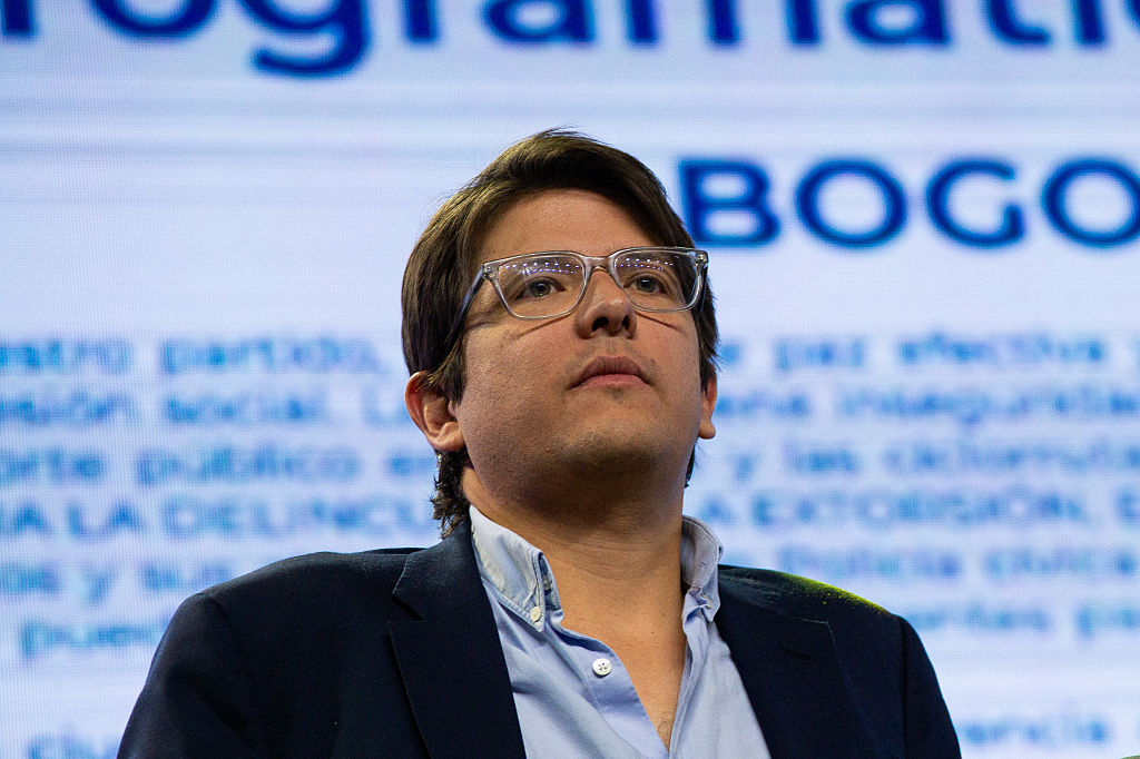 Colombian Senator Miguel Uribe Turbay attends a Centro Democrático party event in Bogotá in August 2023.