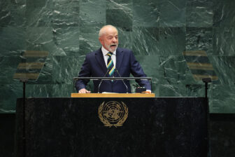 Brazilian President Luiz Inácio Lula da Silva speaks at the United Nations General Assembly in September.