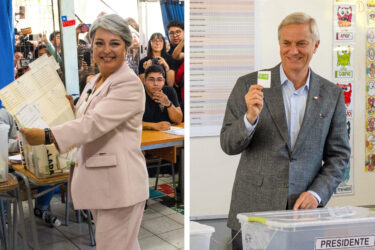 Jeannette Jara, left, and José Antonio Kast, right, vote in Chile's Nov. 16 presidential election