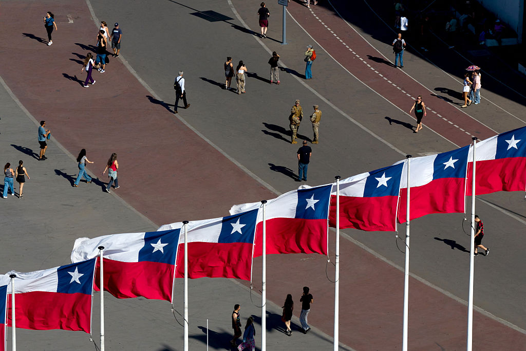 Voters at the National Stadium in Santiago, a polling station during the general election held on November 16, 2025.