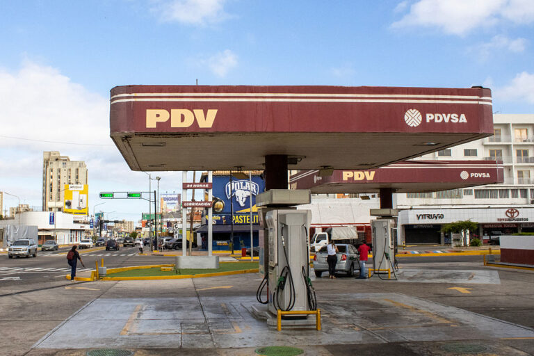 This view shows a gas station in Maracaibo, Venezuela on January 7, 2026. US Energy Secretary Chris Wright said in January 7, Washington will control sales of Venezuelan oil "indefinitely," a day after President Donald Trump announced Venezuela's interim leaders had agreed to US-managed marketing of 30-50 million barrels of crude.