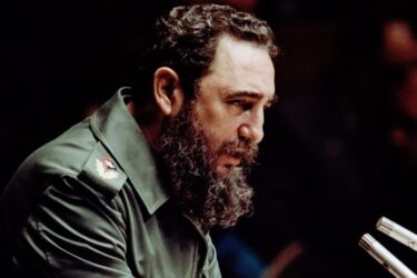 Fidel Castro addresses the UN General Assembly in New York in 1960.