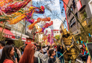 The Tanabata Matsuri street festival celebrating Japanese culture draws crowds to São Paulo’s Liberdade neighborhood in 2024.