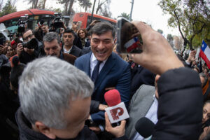 People's Party’s Franco Parisi in a campaign event in Santiago on August 18, 2025.  