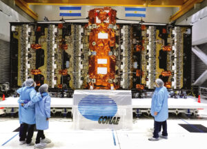 SAOCOM-1A with its radar antenna deployed