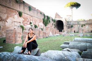 Valeria Luiselli attends the "LETTERATURE" Rome International Festival in Italy in 2023.